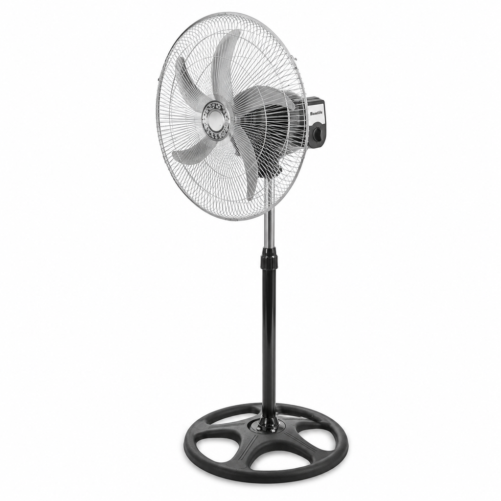 Ventilateur sur pied 75W Ø50 cm – 5 pales en aluminium